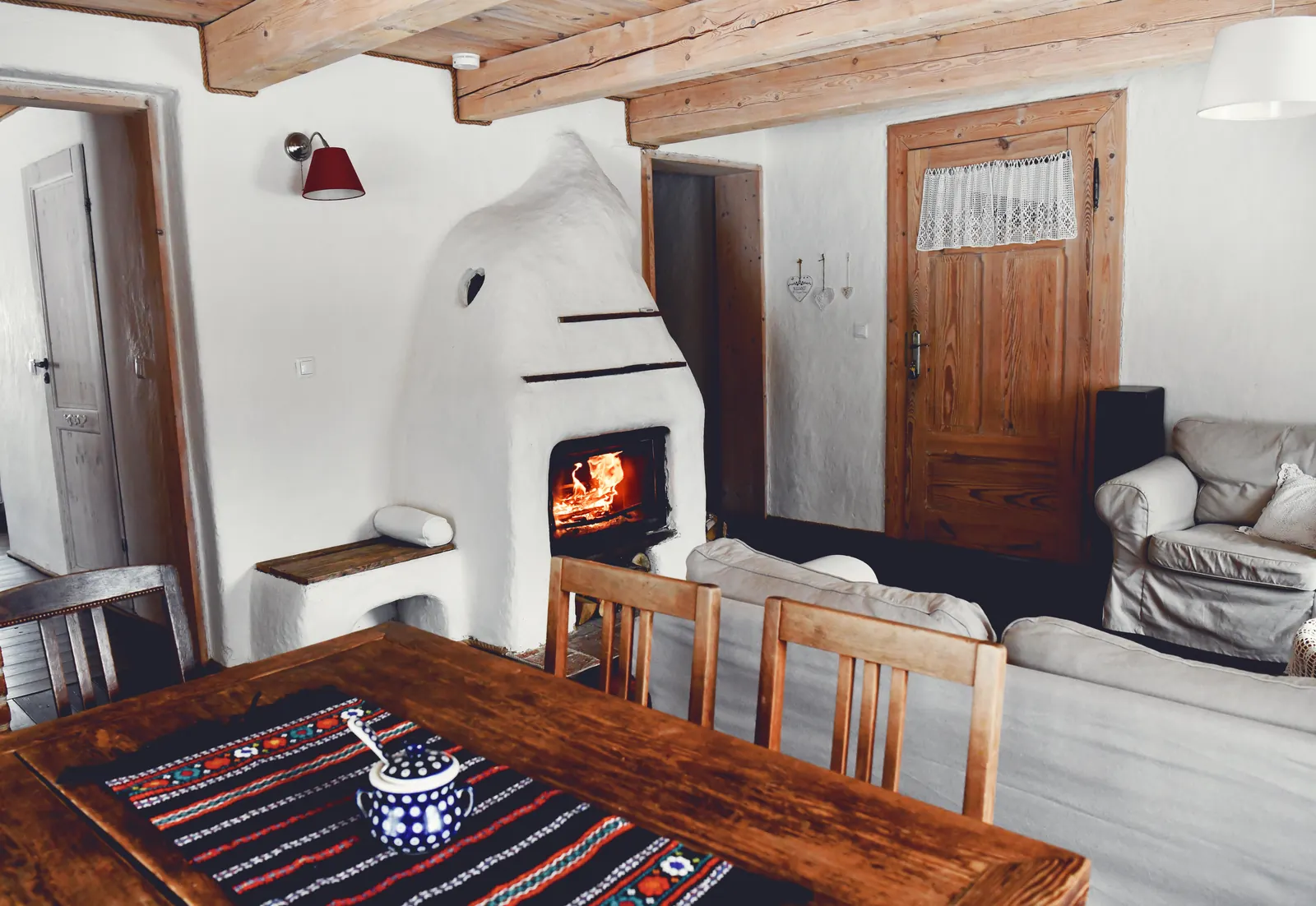 Widok na kominek